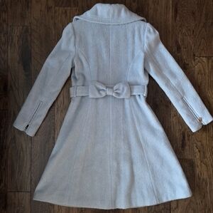 Baby Blue Eliza J Wool Coat With Bow Detail